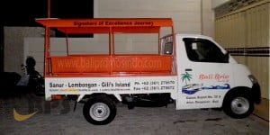 Branding mobil pick up di bali